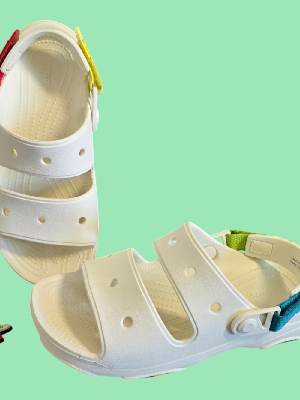 Crocs All Terrain Sandal Shoes #207711 White Men's Size 5 ~ Women's Size 7